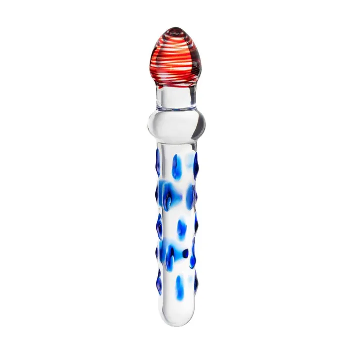 Sexus Glass Dildos Sexus Glass Dildo BlueRed 20 cm