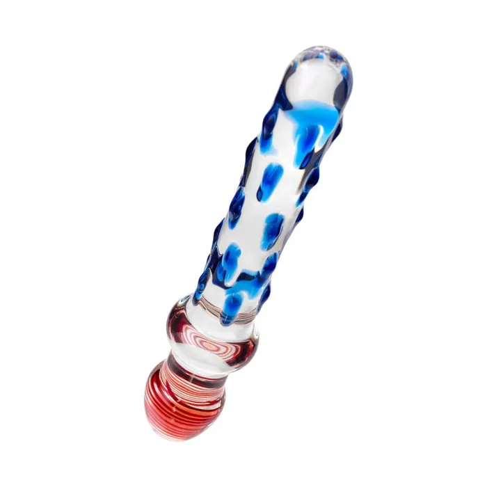 Sexus Glass Dildos Sexus Glass Dildo BlueRed 20 cm