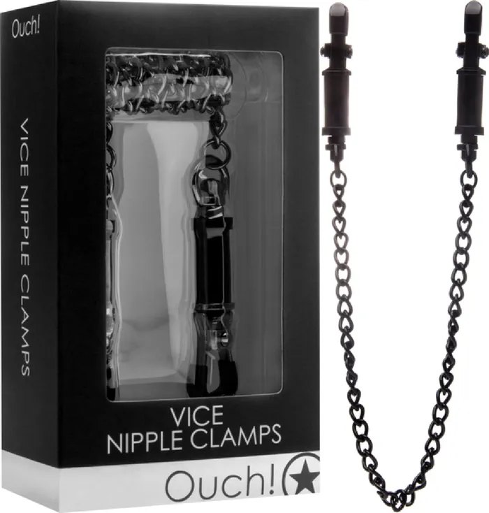 Shots Media Couples Vice Nipple Clamps Black Bondage Vibrator Sex Toy Adult Orgasm