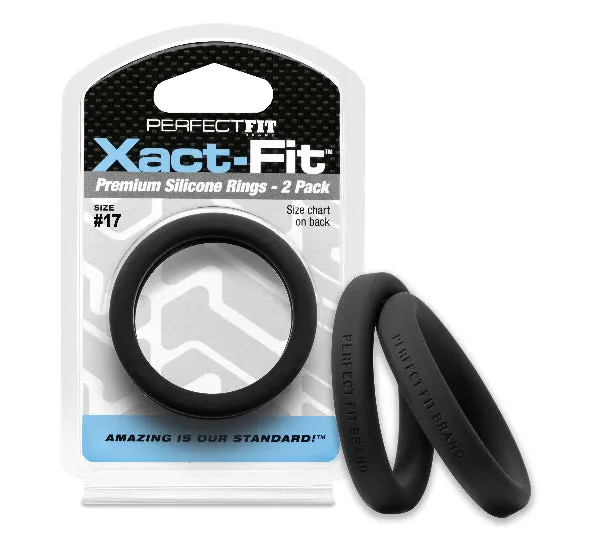 XactFit 17 17in 2Pack Cock Ring PerfectFit Male Sex Toys