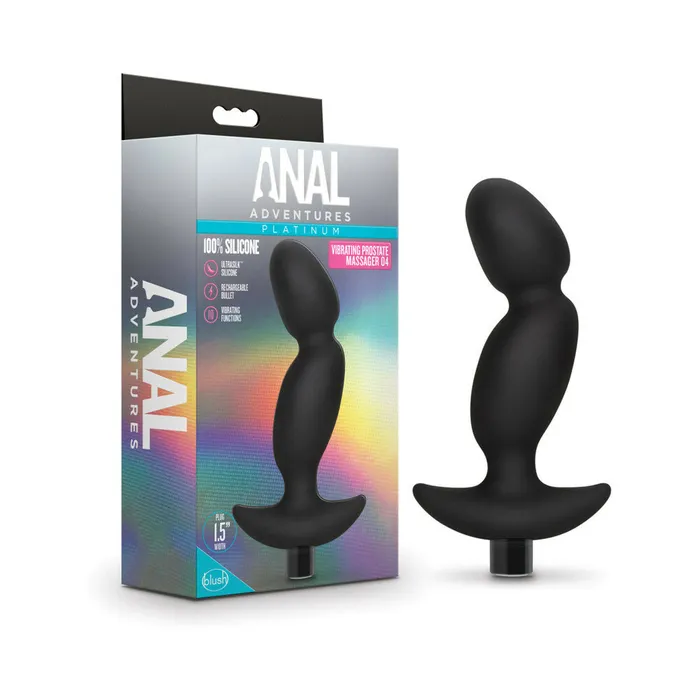 Anal AdventuresPlatinum Silicone Rechargeable Vibrating Prostate Massager 04 Blush Male Sex Toys