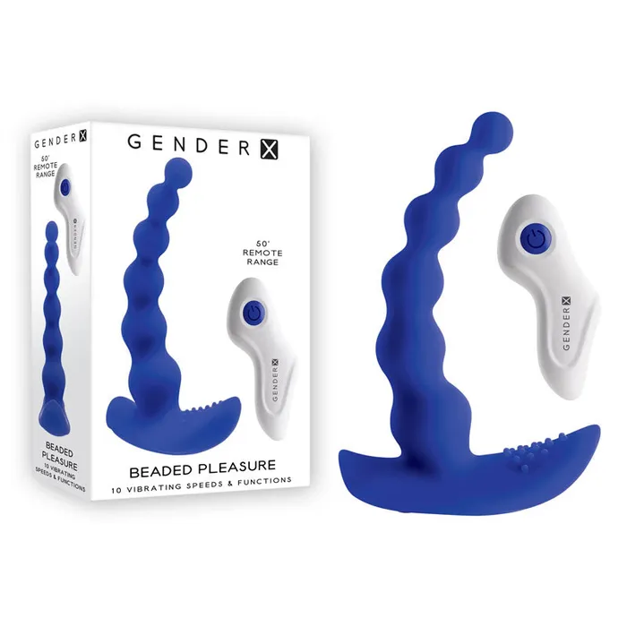 Gender X BEADED PLEASURE 114 cm USB Rechargeable Vibrating Anal Beads with Remote Gender X Male Sex Toys