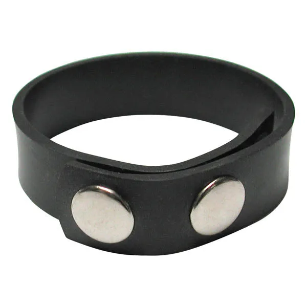 KinkLab 3 Snap Cock Ring Rubber Adjustable Cock Ring Stockroom Male Sex Toys