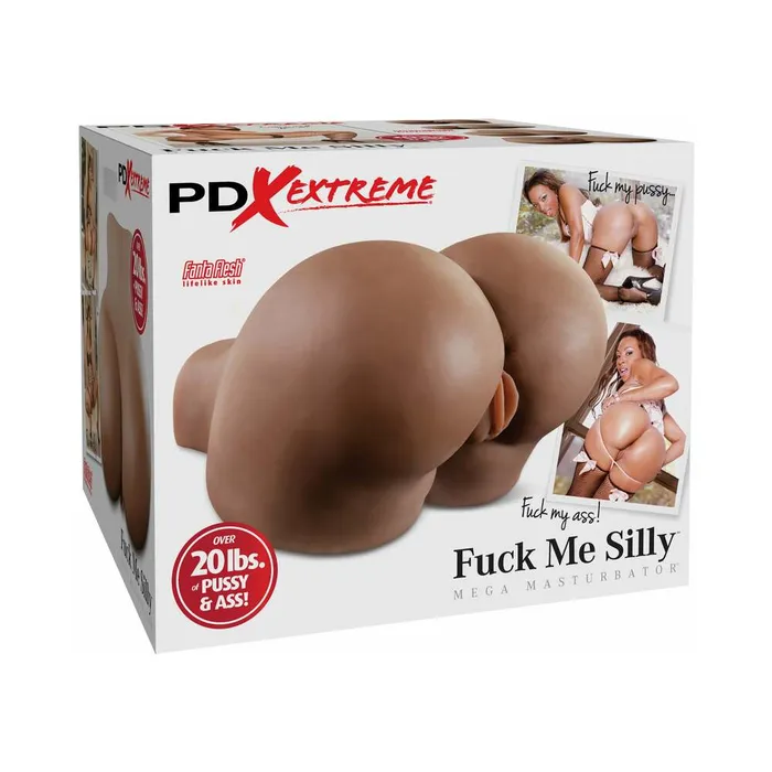 PDX Extreme Fuck Me Silly DualEntry Mega Masturbator Brown PDX Brands Male Sex Toys