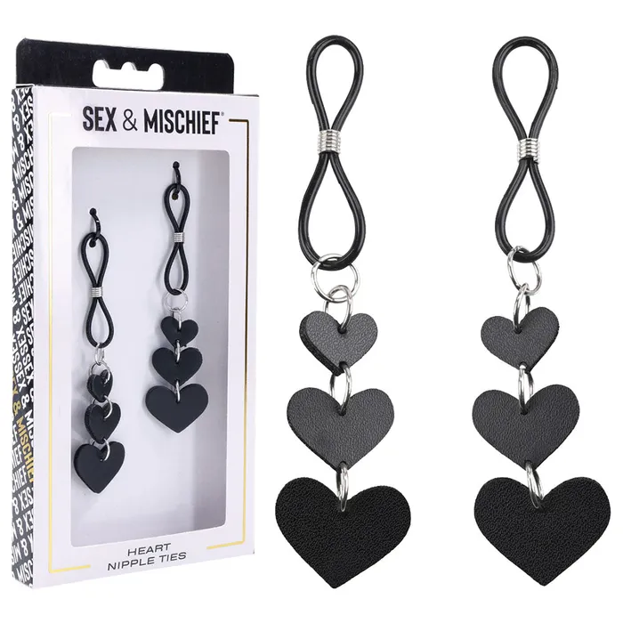 Sportsheets Sex Mischief Heart Nipple Ties Nipple Restraints Set of 2 Couples